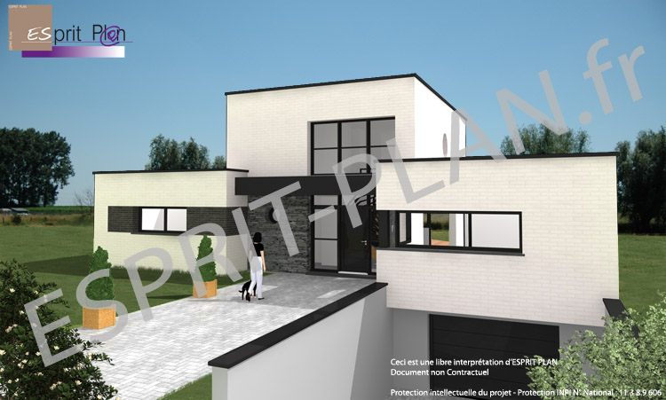 plan maison moderne avec sous sol